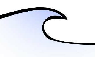 Vague de surf très creuse car le fond de l'eau remonte rapidement. La pente au fond est forte.