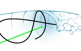 L'excellent surfeur va dessiner des trajectoires qui se coupent. Ici dans un cut back parfait.